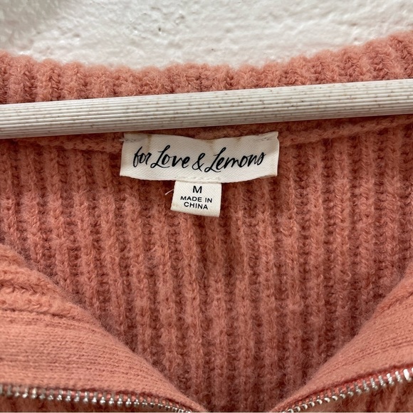 For Love and Lemons Ryan Sweater Rose - Picture 3 of 6